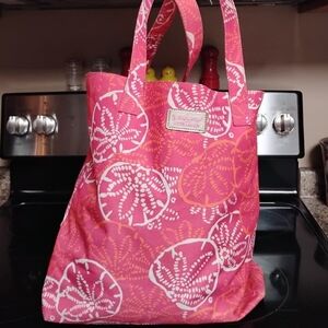 Lilly Pulitzer Pink and Orange Floral Tote